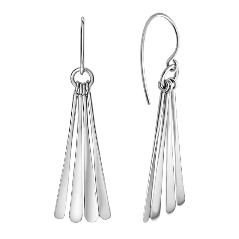 Hoop earrings crafted with sustainable eco-friendly materials -Sterling Silver Teardrop Dangle Earrings