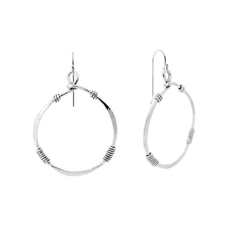 Stackable hoop earrings perfect for ear layering style -Stringed ''O'' Dangle Earrings