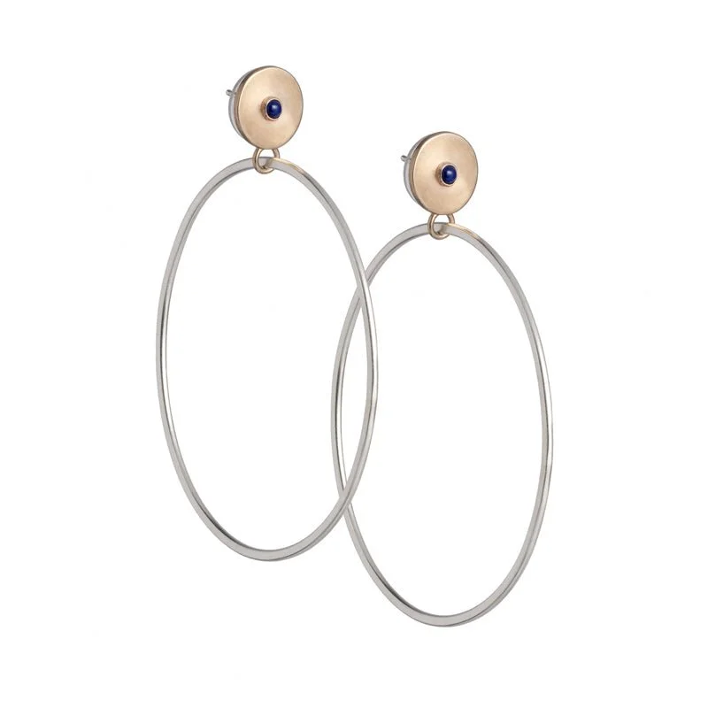 Hoop earrings perfect for gifting with stone sparkle -Unda hoop earrings