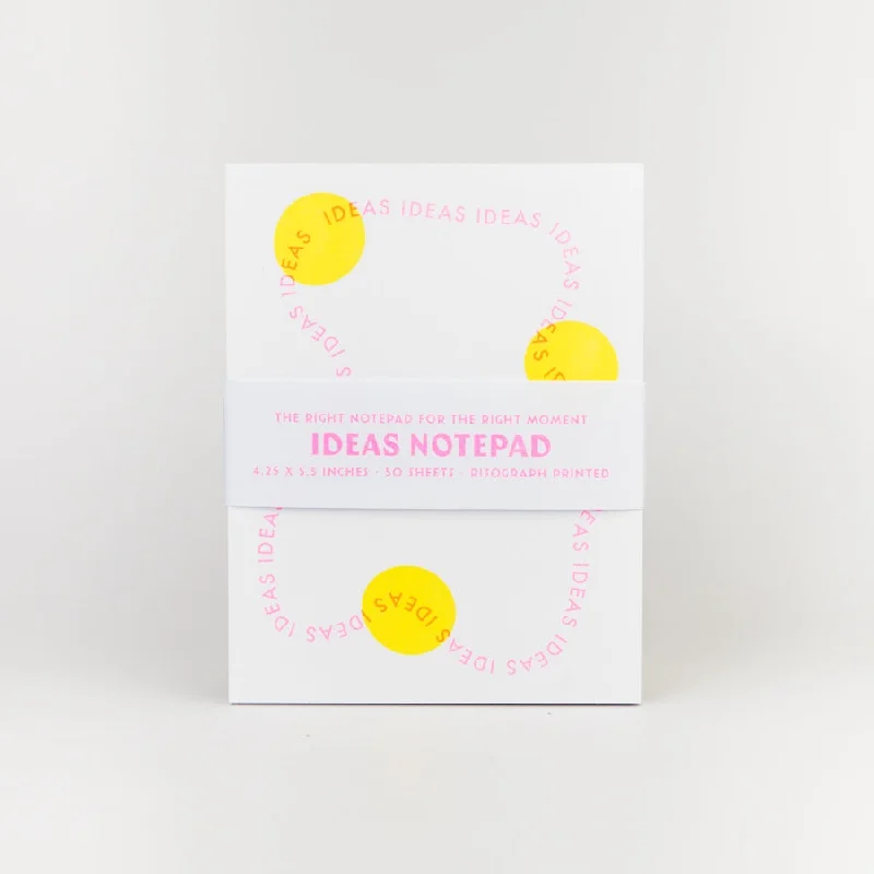 Hoop earrings featuring pearls for classic ear elegance -Wordnotes Small Notepads - Ideas (Pink and Yellow)