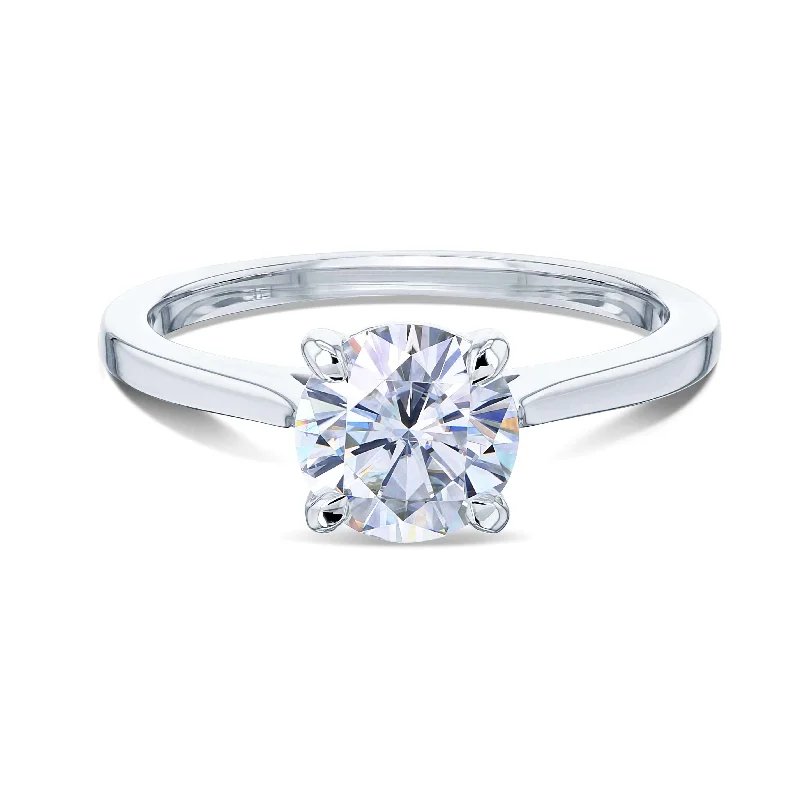 Matte rings with smooth finishes for subtle elegance -1 Carat Natural Diamond Taper Ring