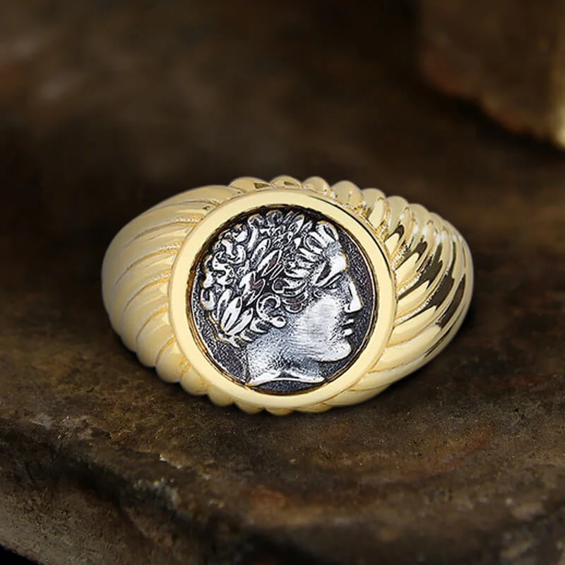 Matte rings with smooth finishes for subtle elegance -Apollo Sterling Silver Mythology Ring