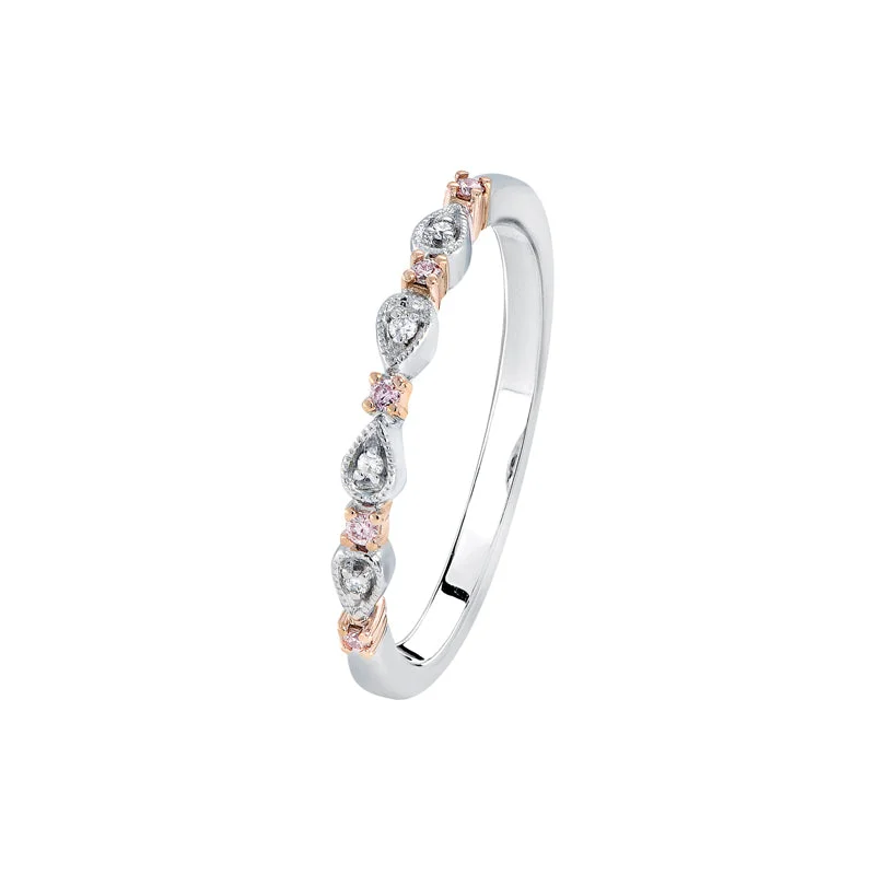 Slim rings for stackable finger fashion combinations -Blush Jubilee Ring