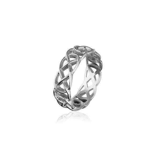 Bold rings with striking shapes for finger flair -Celtic Ring - R204 - Silver or Gold - Size J-Q