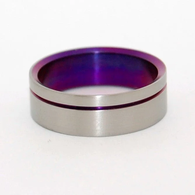 Rings featuring ruby for vibrant red finger shine -Heliotrope | Men's Titanium Wedding Ring