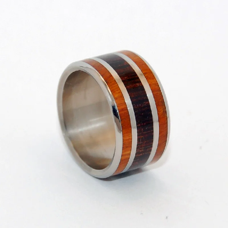 Vintage rings featuring timeless gemstone band designs -Wenge Woods | Men's Wenge Wood, Ancient Kauri Wood & African Ebony Wedding Ring