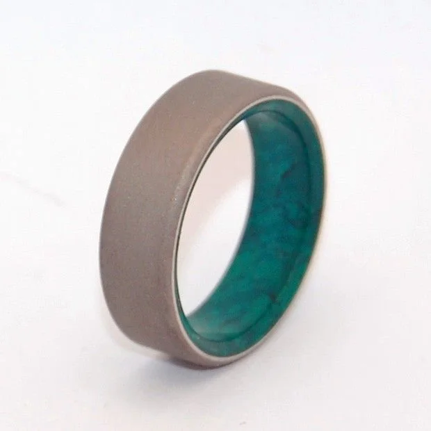 Rings featuring jade for serene green finger charm -Jade Forest | Men's Jade & Titanium Wedding Ring