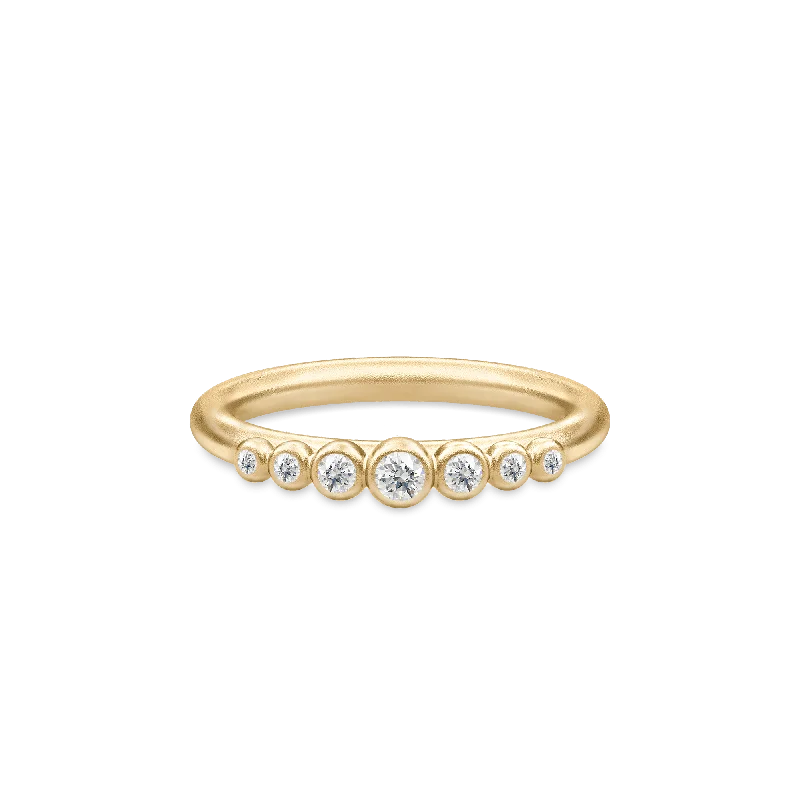 Large rings designed for striking finger presence -Grace Clear Gold Plated Ring w. Zirconia