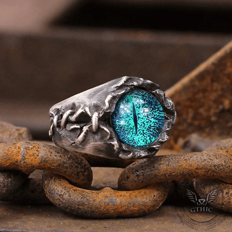 Rings featuring topaz for bright blue finger shine -Magic Eye Sterling Silver Ring