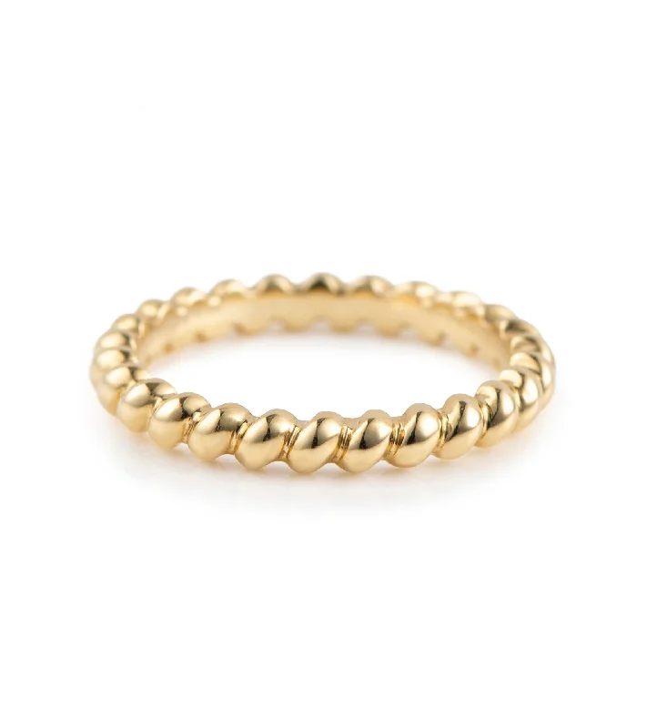 Gold rings adding bright shine to your fingers -Rope 18K Gold Ring