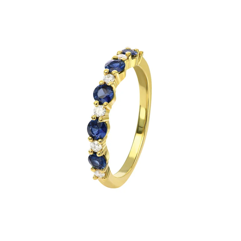 Rings inspired by waves with flowing stone designs -Sapphire Dreams Octavia Ring