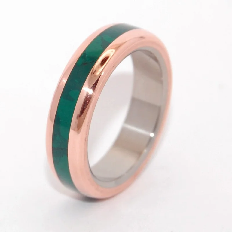 Light rings ideal for everyday finger comfort wear -Fun Little Secret | Men's Jade Stone & Titanium Wedding Ring