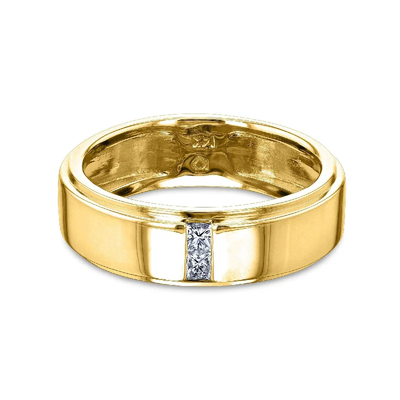 Rings perfect for romance with sweet stone details -Princess Diamond His or Her 6mm Band