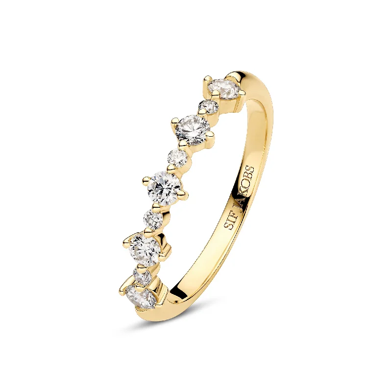 Chunky rings designed for loud finger fashion statements -Brina 14K Gold Ring w. Lab-Grown Diamonds