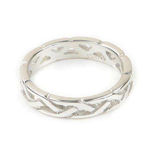 Glamorous rings perfect for dazzling evening finger wear -Sterling Silver or Gold Celtic Knot Ring - R156