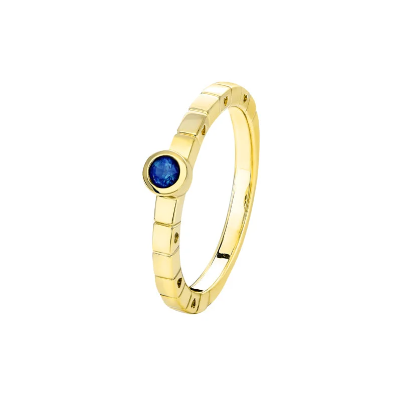 Curved rings perfect for matching with other bands -Sapphire Dreams Summer Ring