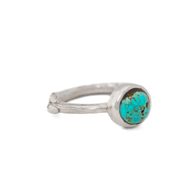 Rings perfect for layering with slim finger bands -Turquoise Branch Ring