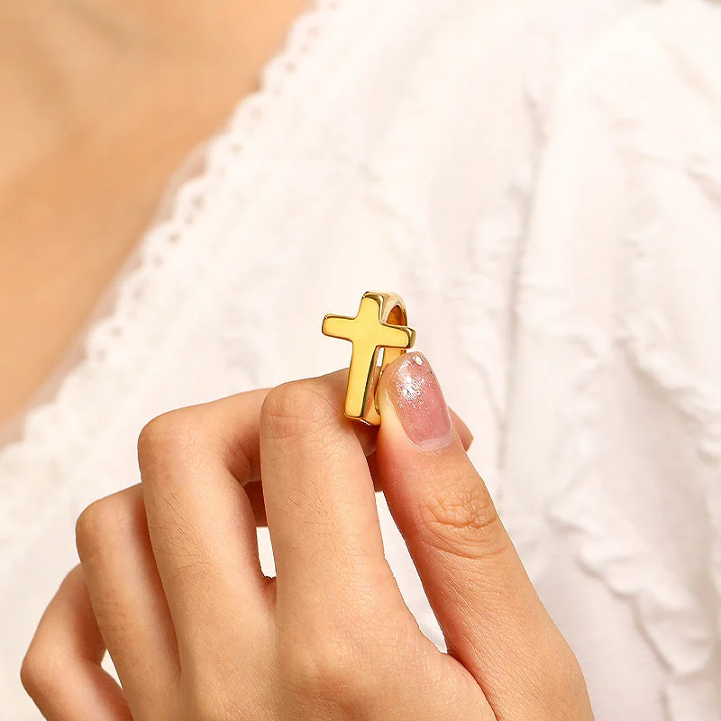 Rings featuring citrine for golden finger radiance -Wholesale Titanium Steel 18k Gold Band Ring