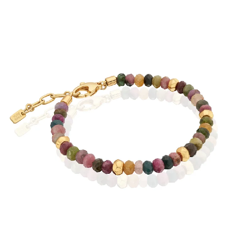 Vintage-inspired bracelets with antique details and intricate craftsmanship for a timeless look -Anna Beck Tourmaline Beaded Bracelet