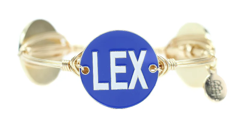 Classic leather bracelets for men with metal accents and rugged charm -Aviate xx B&B LEX Bangle Bracelet- Lexington