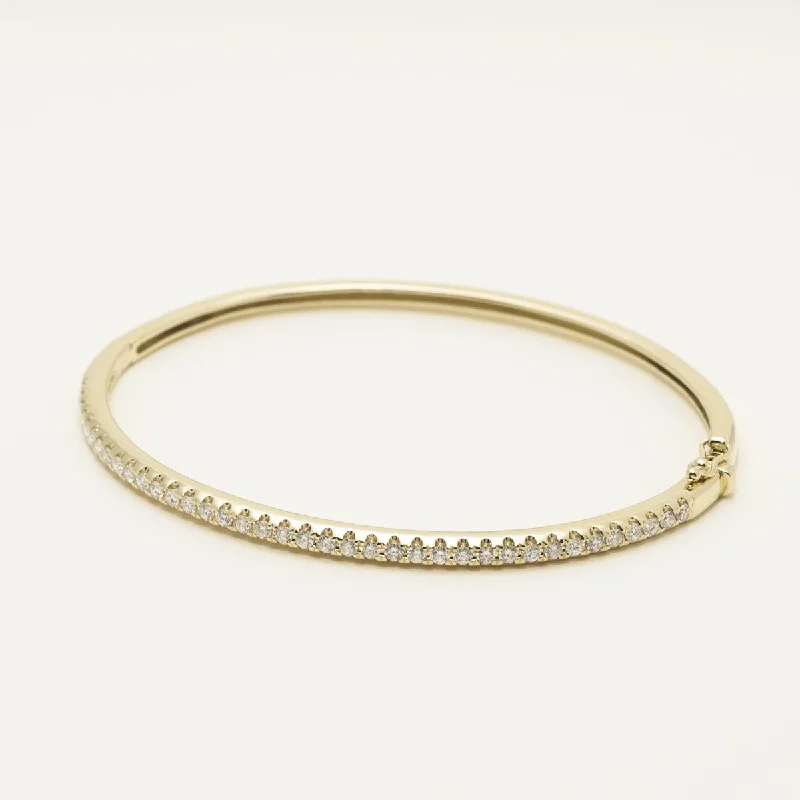 Delicate gold bracelets for a simple, elegant, and timeless accessory choice -Dabakarov Diamond Bangle Bracelet in 14kt Yellow Gold (7/8ct tw)