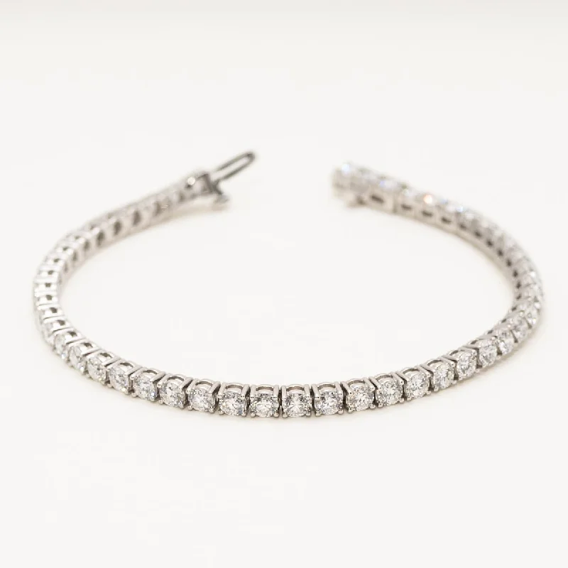 Colorful friendship bracelets with vibrant threads and charms for a playful touch -Diamond Tennis Bracelet in 18kt White Gold (6 1/2ct tw)