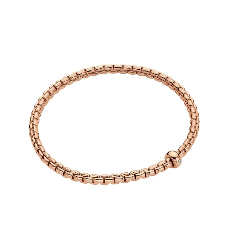 High-end diamond bracelets with luxurious designs for an exclusive, sparkling gift -Fope 18k Rose Gold Eka Flex'it Bracelet