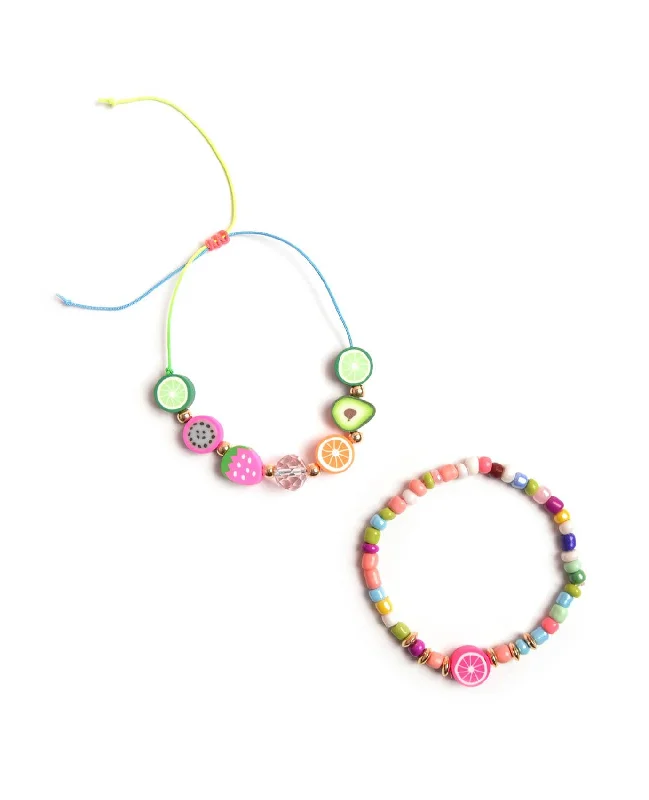 Beautiful bangles with colorful gemstones for a vibrant, fun, and chic look -Fruits From A-Z Bracelet