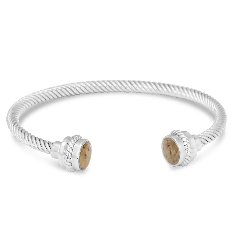 Statement bangle bracelets with oversized gemstones for a dramatic, fashionable look -Hamptons Rope Cuff Bracelet