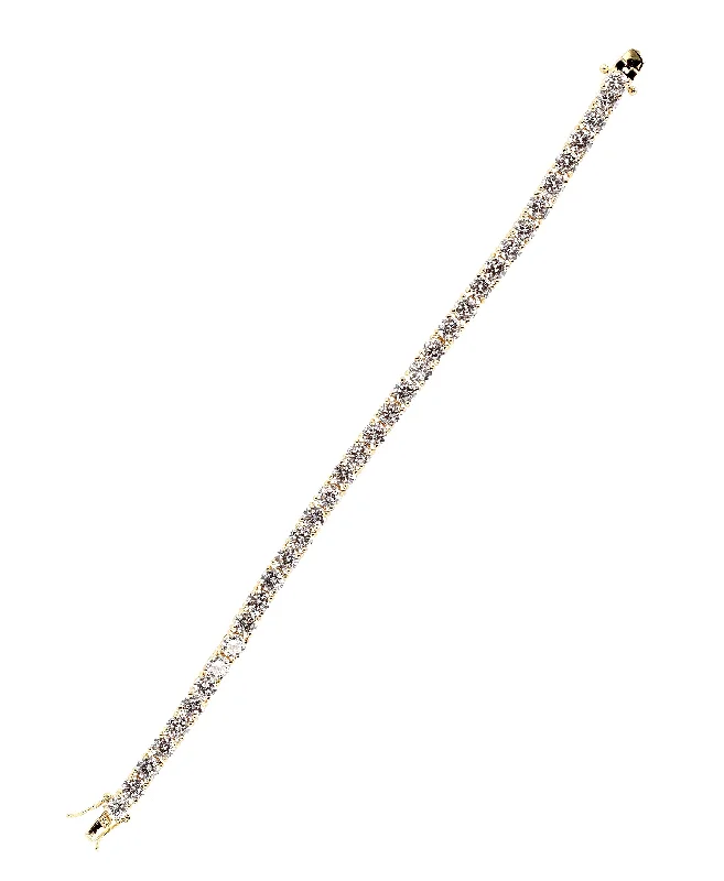 Tennis-style bracelets with sparkling diamonds for a luxurious, glamorous look -Men's Tennis Bracelet w/ 5mm Cubic Zirconia