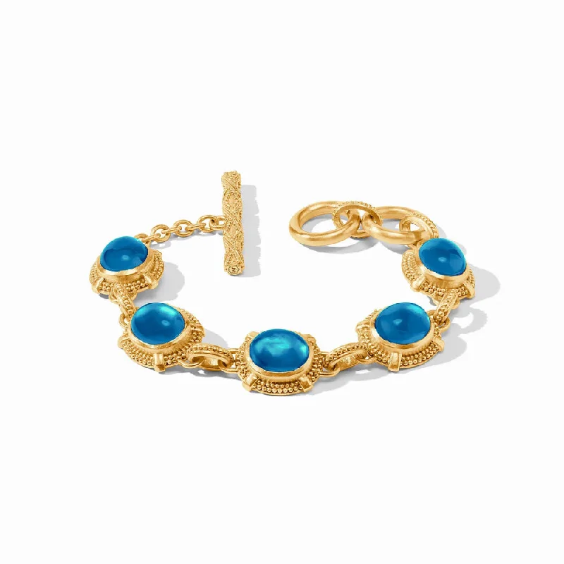 Chunky bangles for a bold fashion statement with textured finishes and styles -Julie Vos Cabochon Bracelet