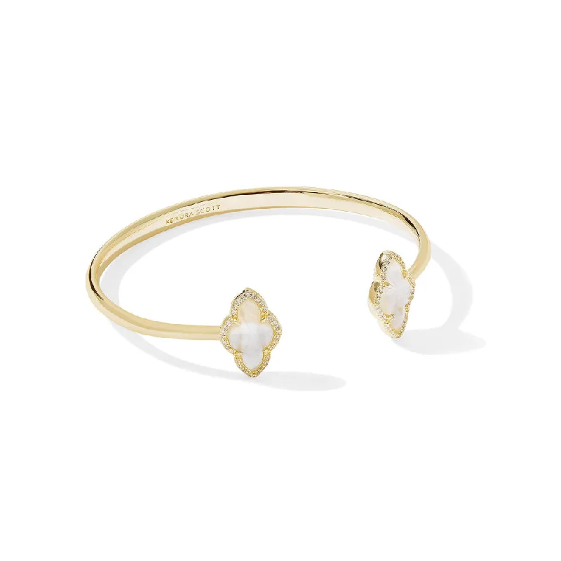 Gemstone-encrusted bangles with sapphires and diamonds for a luxurious touch -Kendra Scott Abbie Pave Frame Cuff Bracelet