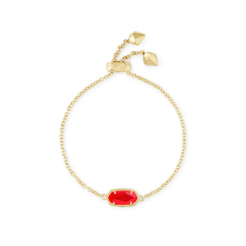 Bohemian-style bracelets with woven designs for a relaxed, free-spirited accessory -Kendra Scott Elaina Delicate Chain Bracelet in Red Illusion