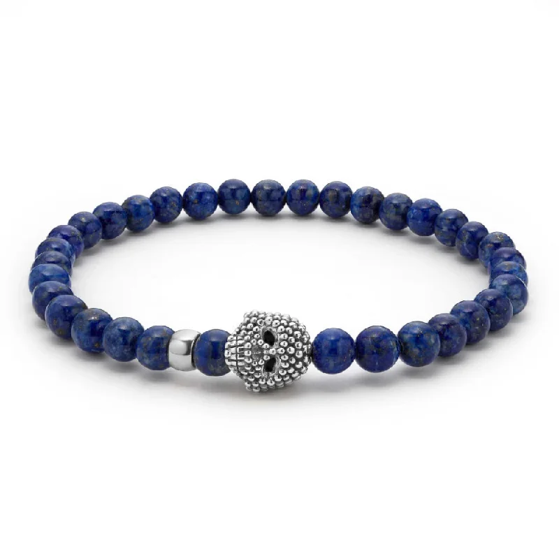 Pearl-studded bangles for a sophisticated, feminine accessory for special events -Lagos Anthem Lapis Skull Bracelet