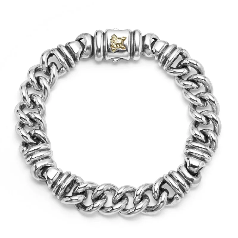 Sparkling tennis bracelets for women seeking a glamorous and chic look -Lagos Anthem Twist Curb Chain Bracelet, 12mm