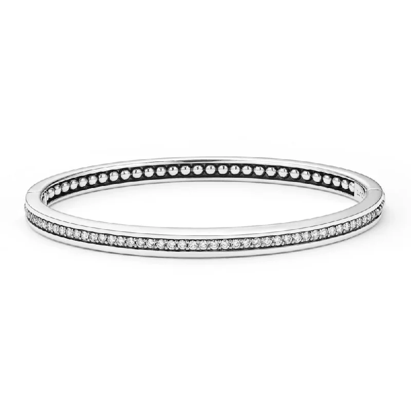 Custom birthstone bracelets for personalized, meaningful gifts that celebrate loved ones -Lagos Caviar Spark Diamond Bangle Bracelet, 5mm