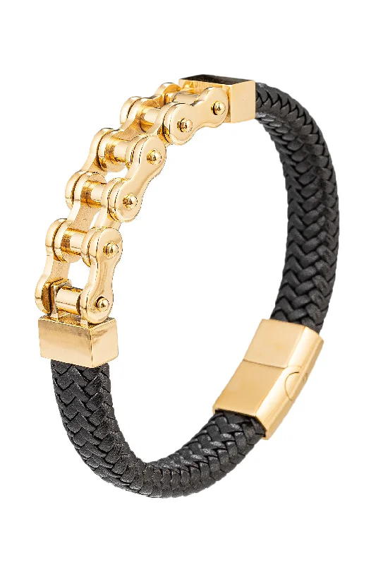 Simple chain bracelets for women who love minimalist, versatile jewelry pieces -Luca Biker Chain Bracelet