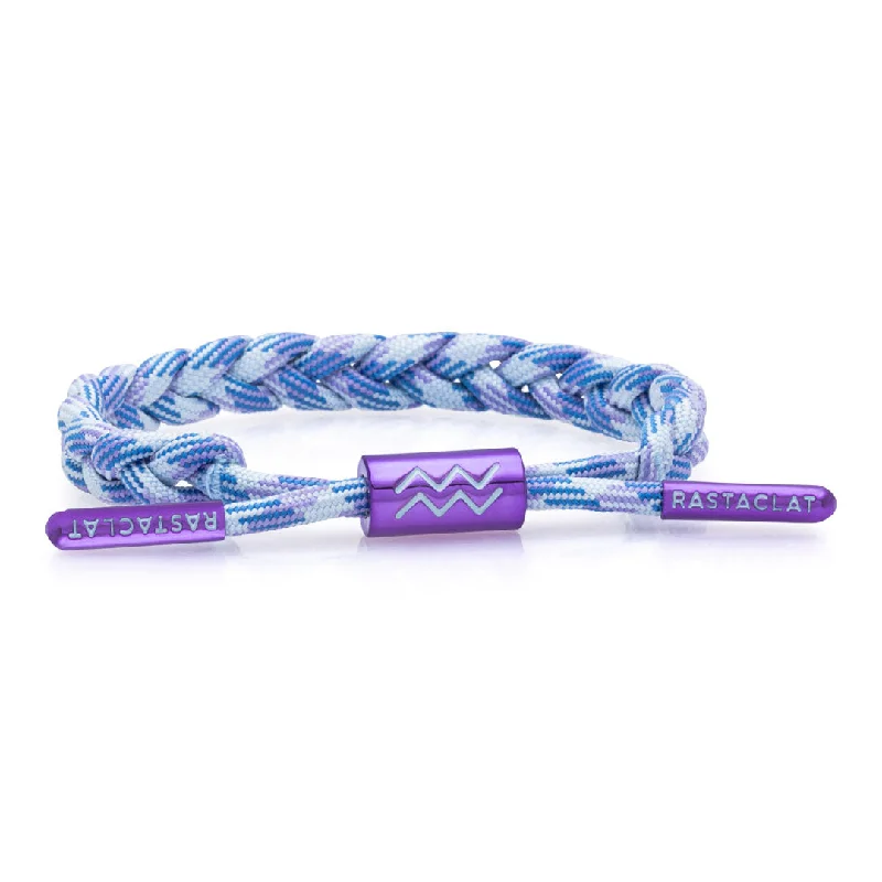 High-end diamond bracelets with luxurious designs for an exclusive, sparkling gift -Rastaclat Original Hand Braided Zodiac (Aquarius) Adjustable Bracelet