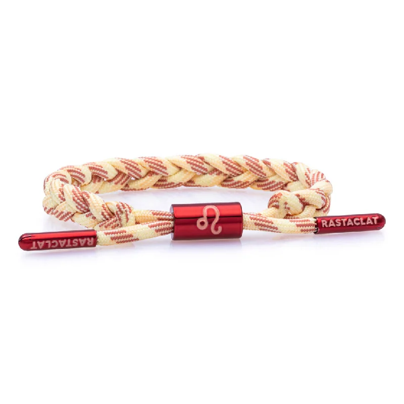 Custom bracelets with personalized engravings for a sentimental and meaningful gift -Rastaclat Original Hand Braided Zodiac (Leo) Adjustable Bracelet