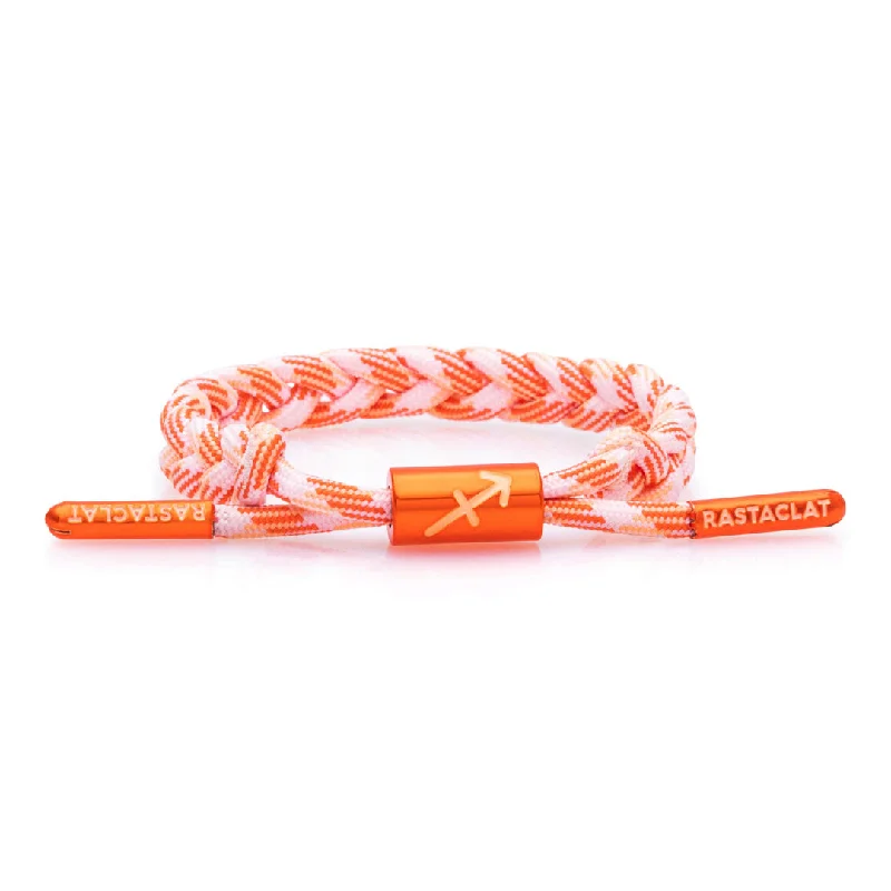 Multi-colored bangles for women who love bold, eclectic accessories to complement outfits -Rastaclat Original Hand Braided Zodiac (Sagittarius) Adjustable Bracelet