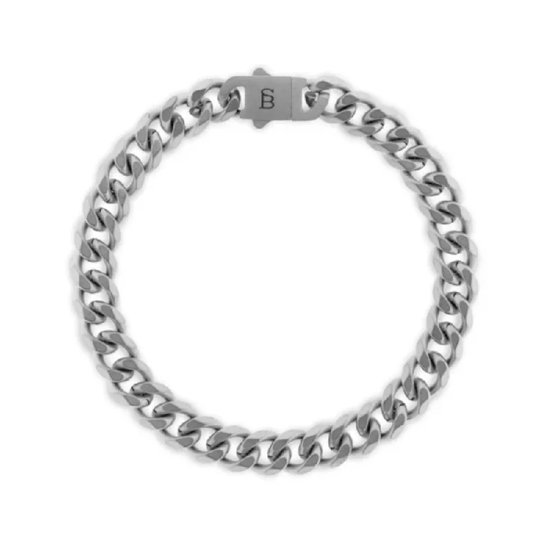 Luxury diamond bracelets for a sophisticated and sparkling statement piece -Steel & Barnett Men's "Valence Vic" 8mm Chain Bracelet