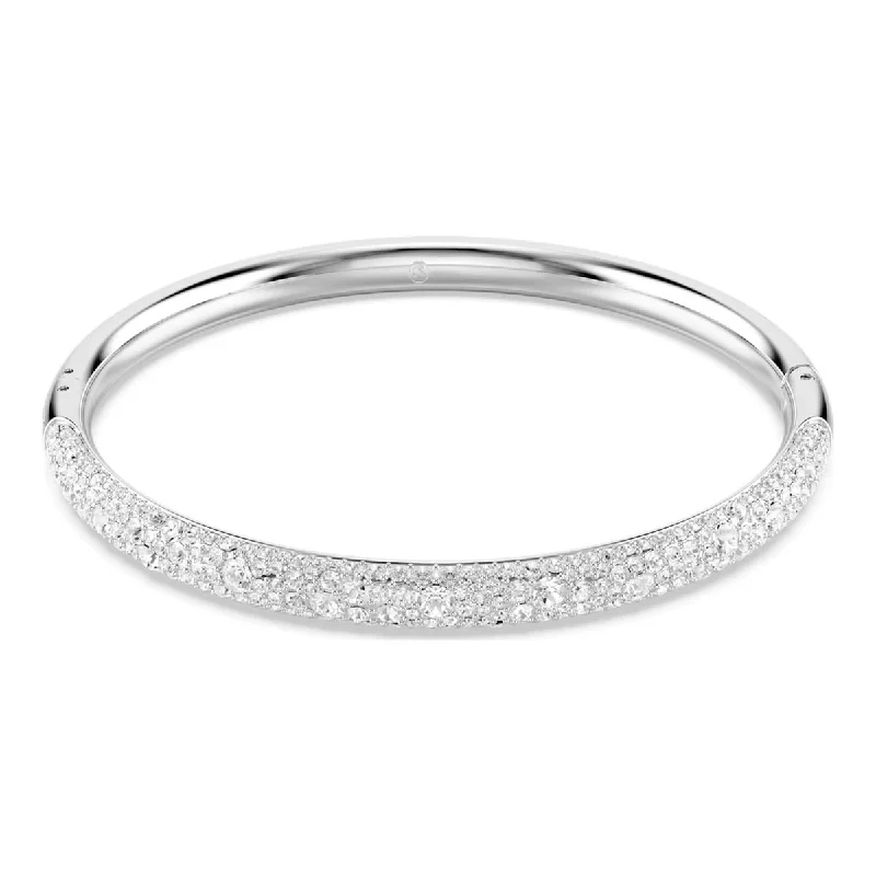 Custom photo bracelets with images or designs for a personalized, meaningful gift -Swarovski Meteora Snow Pave Bangle Bracelet