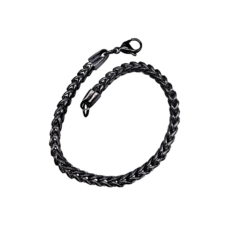 Unique twisted metal bangles with intricate details for a sophisticated, modern style -Tarnish Resistant Silver Plated Franco Chain Bracelet