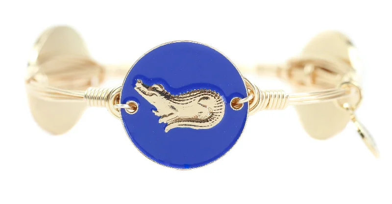 Silver bangles for women who love timeless and classic jewelry designs -The Blue Alligator Bangle Bracelet