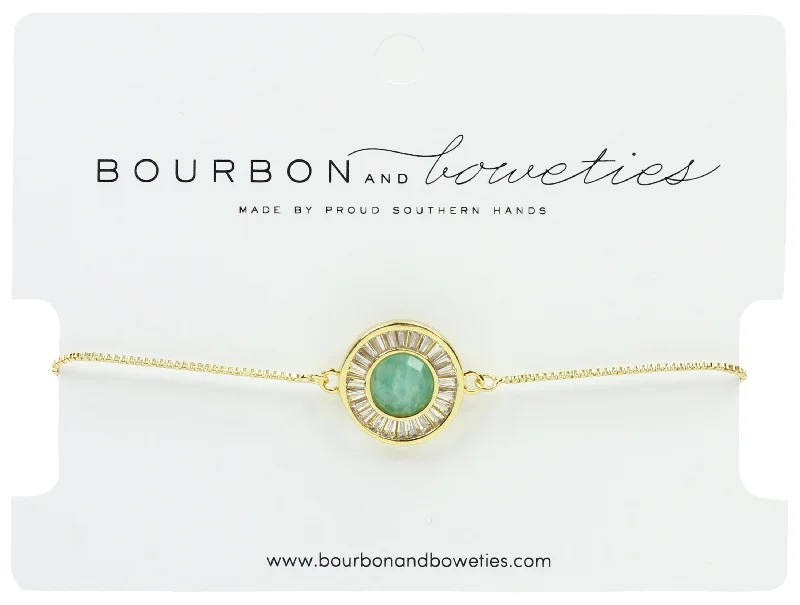 Elegant cuff bracelets with gemstones for a sophisticated, luxurious accessory option -The Sparrow Adjustable Bracelet - Mint