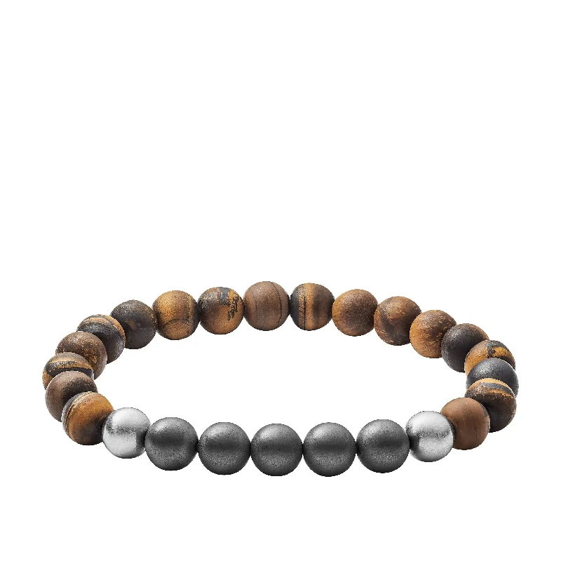 Stackable bangles with intricate designs for women who love trendy, layered looks -Tiger's Eye, Hematite and Steel Bracelet